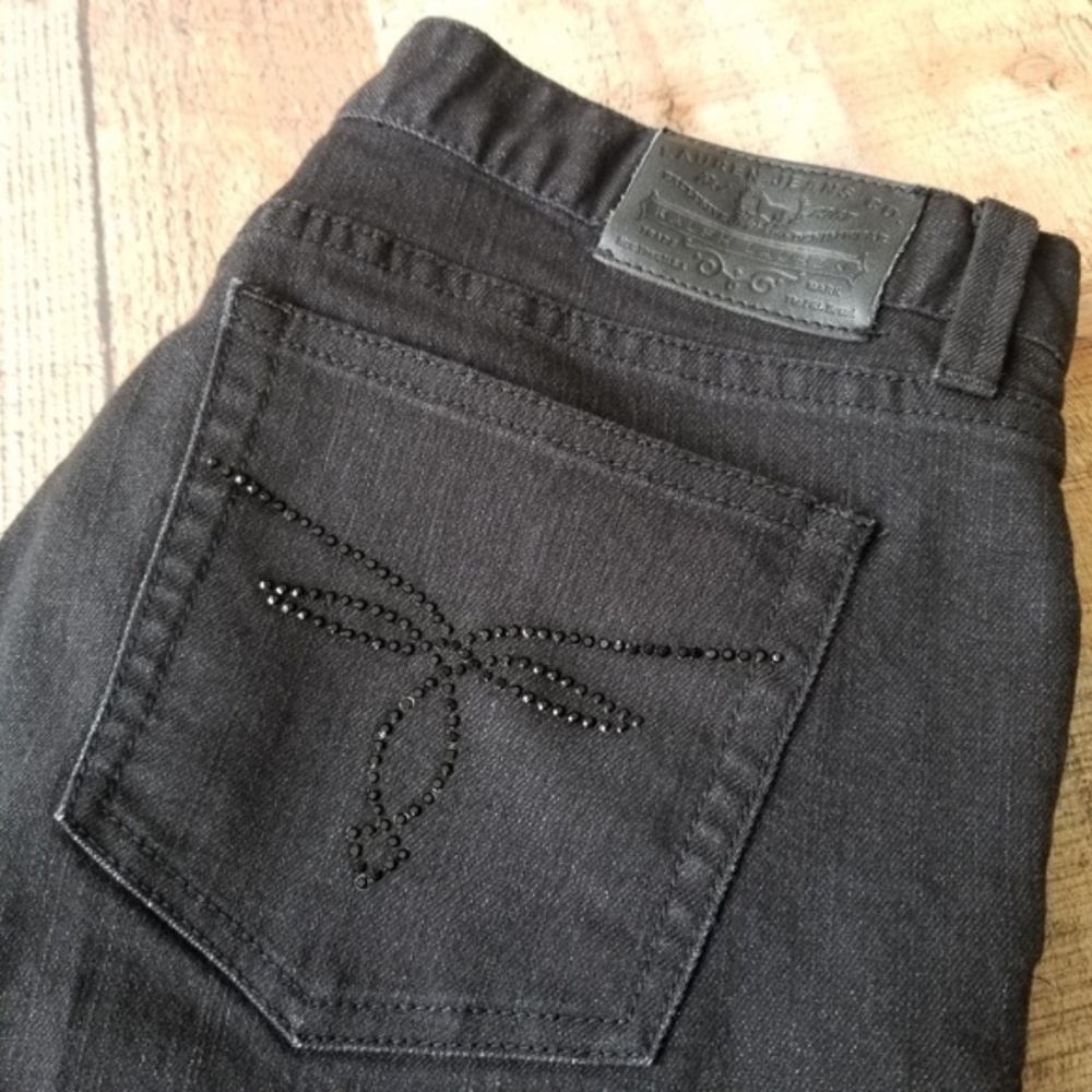 Ralph Lauren Black Shimmer Modern Slim Jeans - Picture 3 of 6